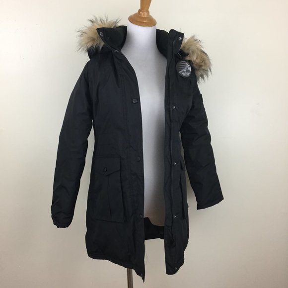 NWOT STEVE MADDEN GIRL Zip Pocket Removeable Fur Hood Parka Coat Jacket - Picture 7 of 14